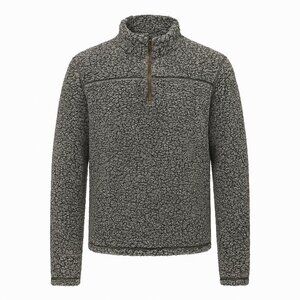 Alpine Sherpa Gray Quarter-Zip Pullover – Size M